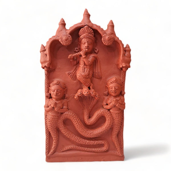 Naag Daman - Molela Terracotta Plaque 23" H