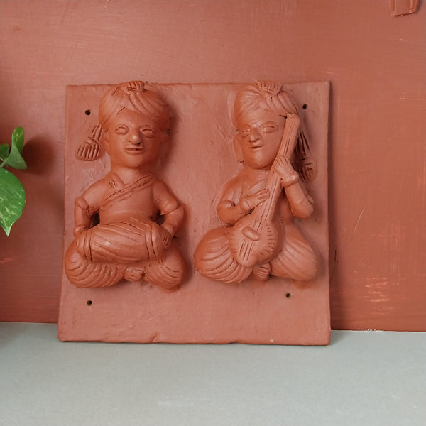 Folk Musicians - Terracotta Tile