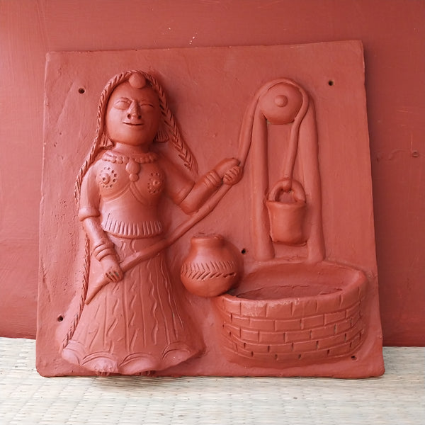 Terracotta Lady at the well  Terracotta Tile