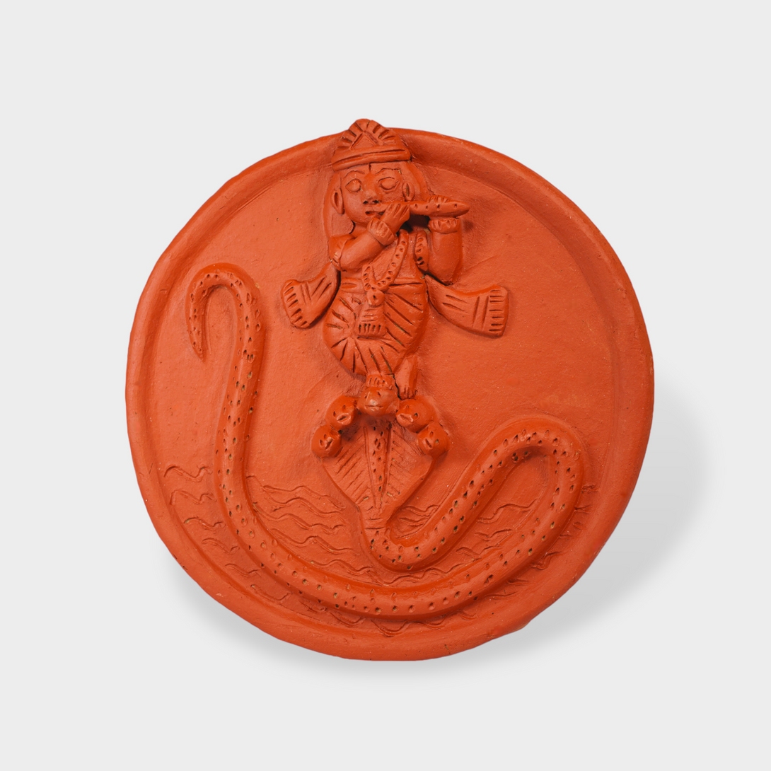 Molela Wall Plate - Krishna Naag Daman 8"