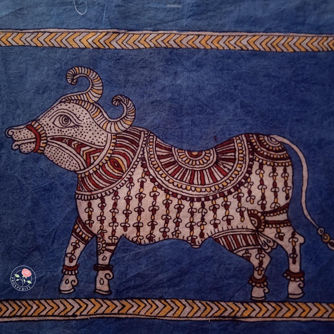 Indigo Bull - Mata ni Pachedi Painting