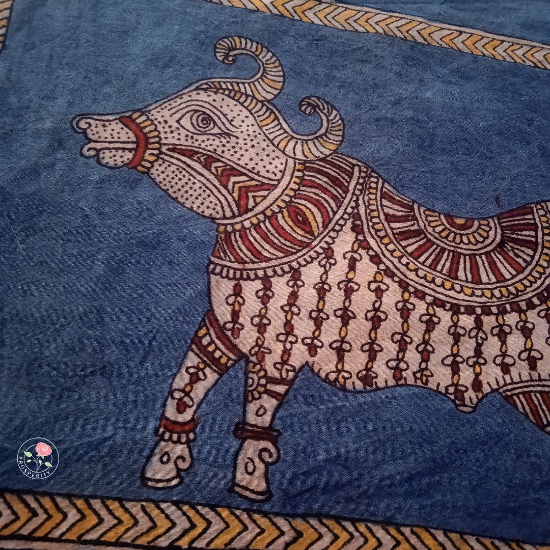 Indigo Bull - Mata ni Pachedi Painting