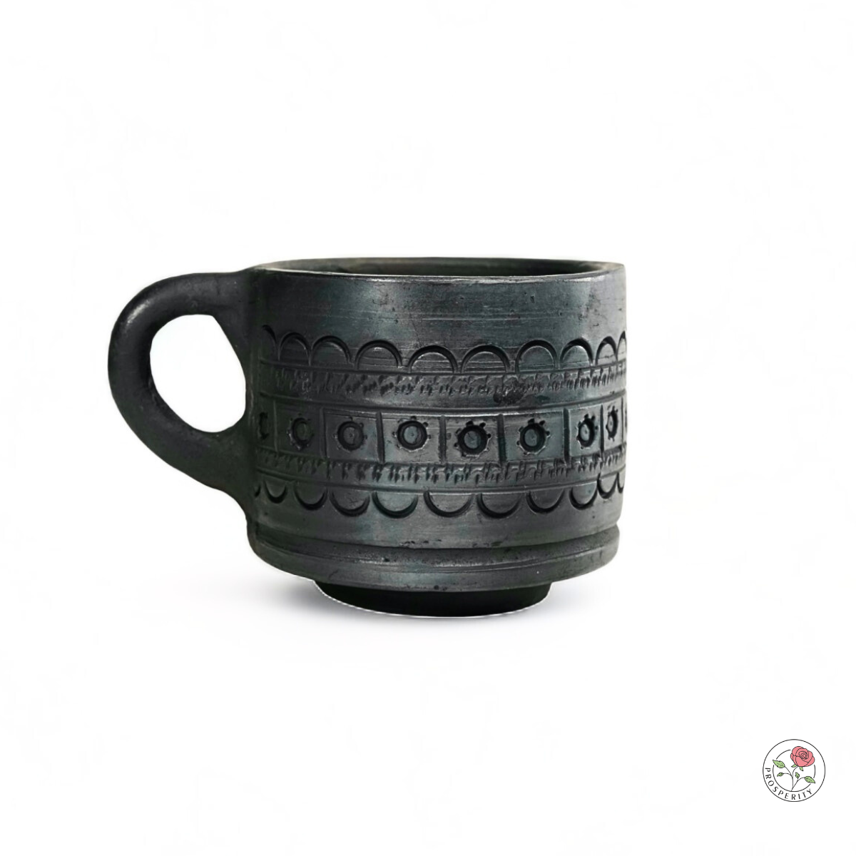 Sawai Madhopur Black Pottery Tea/coffee cups - Set of 2