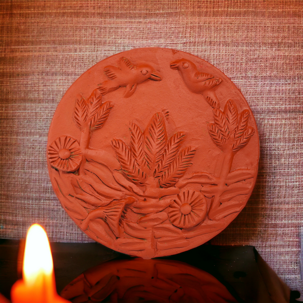 Molela Wall Plate - Lotus Size: 9"