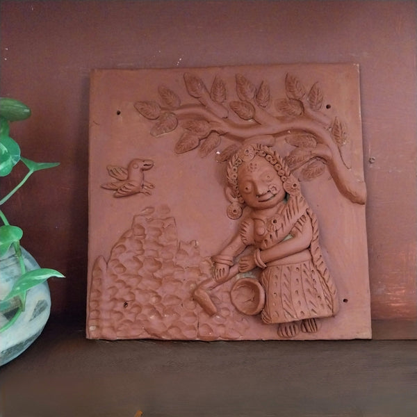 Woman Labourer - Terracotta Tile