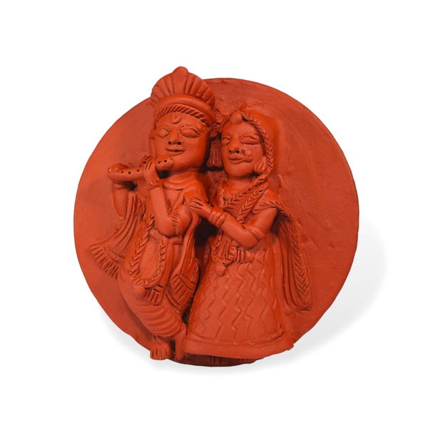 Molela Wall Plate - Radha Krishna 9"