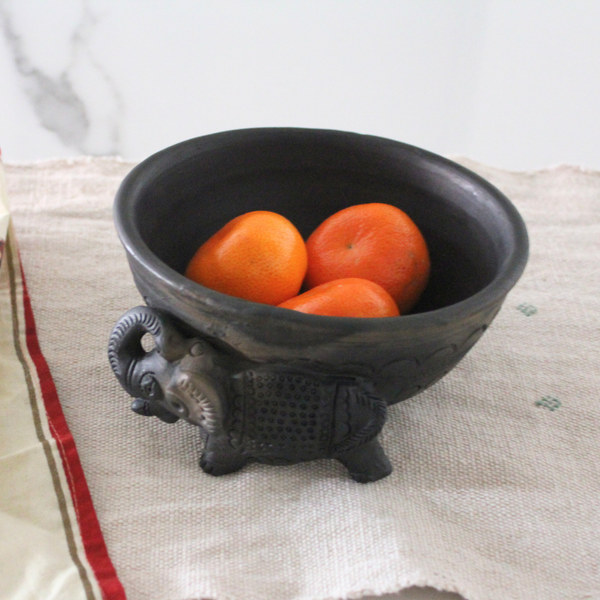 Black Pottery Bowl