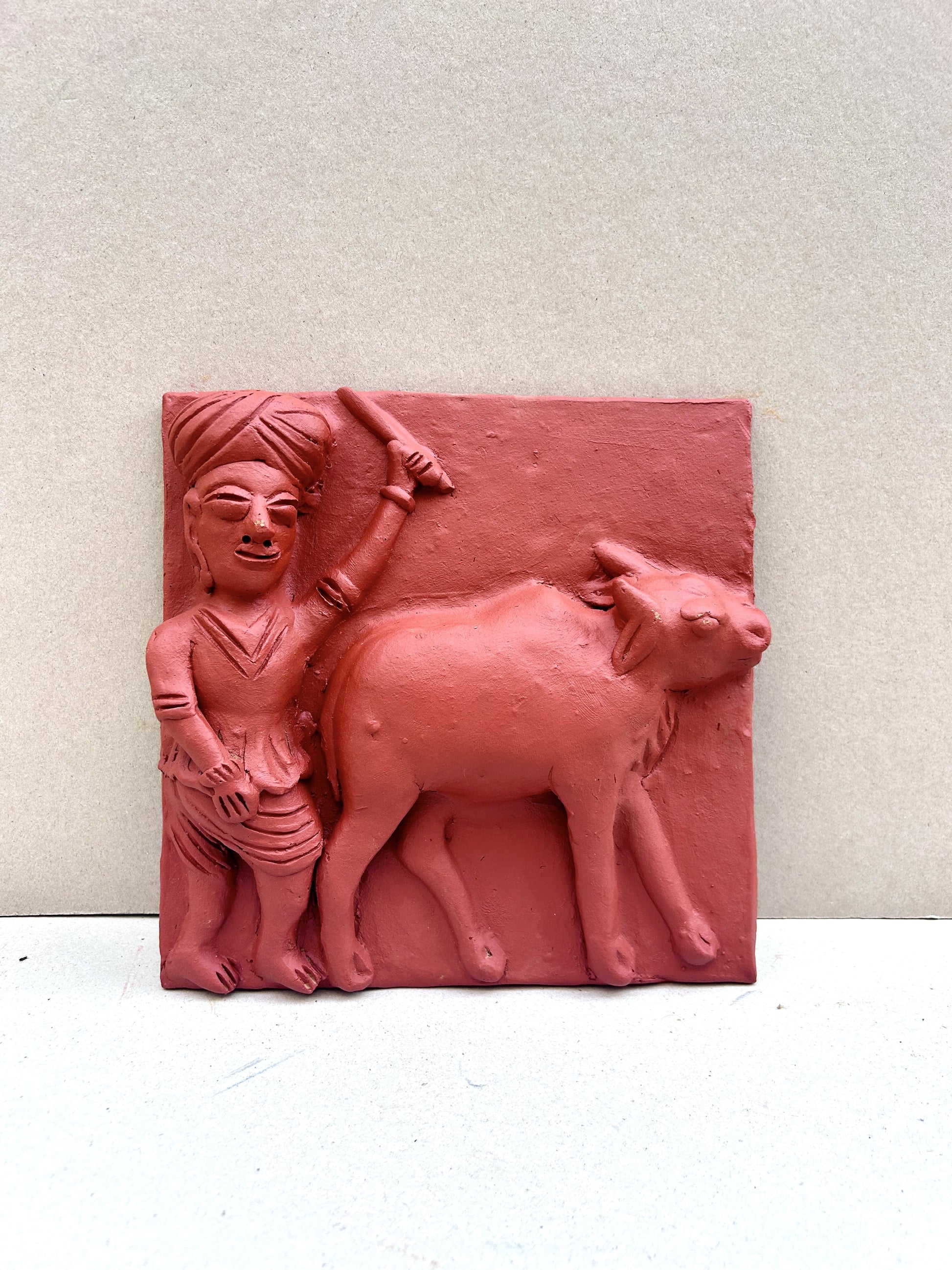 Terracotta with Cattle Tile