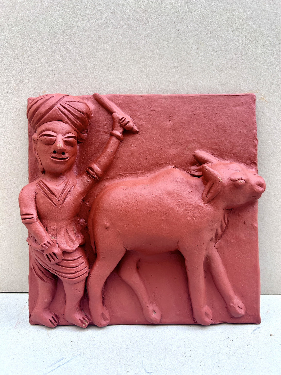 Terracotta with Cattle Tile