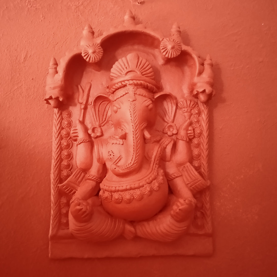 Ganesha  - Molela Terracotta Plaque 18" H