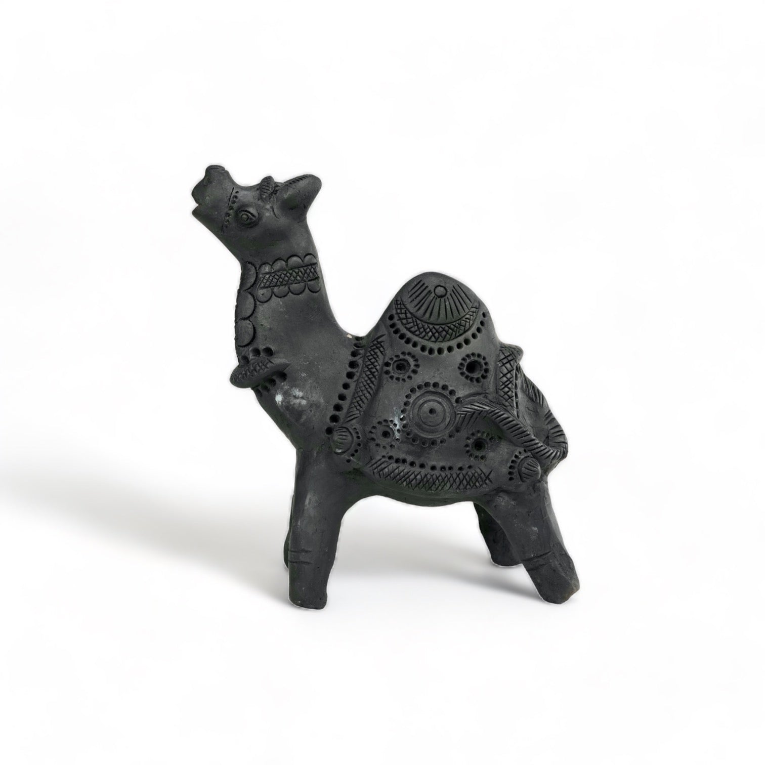 Sawai Madhopur Black Terracotta Camel Figurine