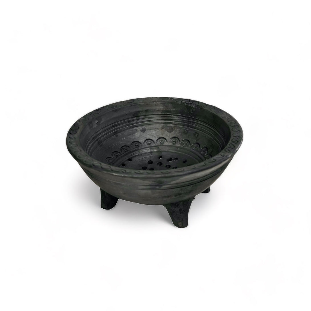 Sawai Madhopur Black Terracotta Berry Bowl/ Colander