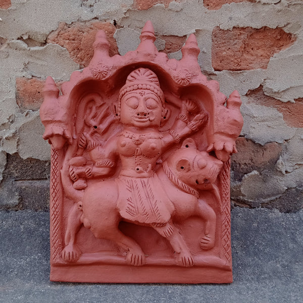 Molela Terracotta Art Panel - Durga