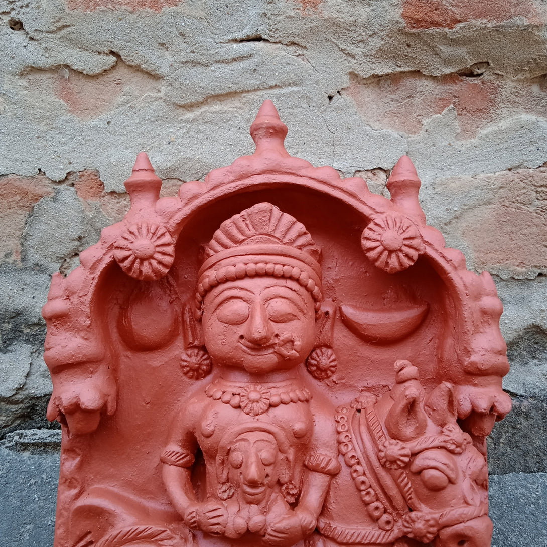 Goddess with Baby Terracotta Plaque