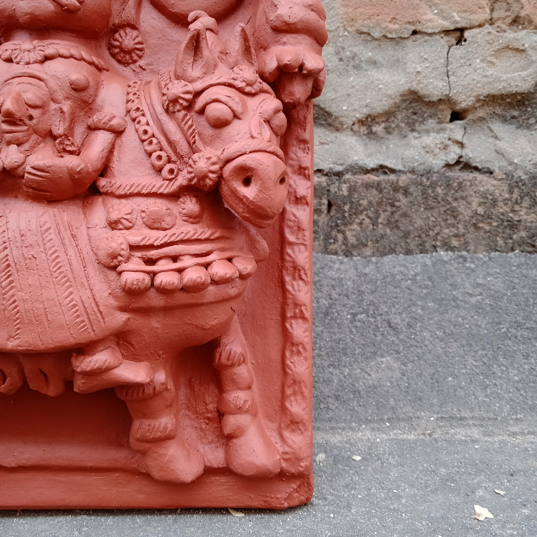 Goddess with Baby Terracotta Plaque