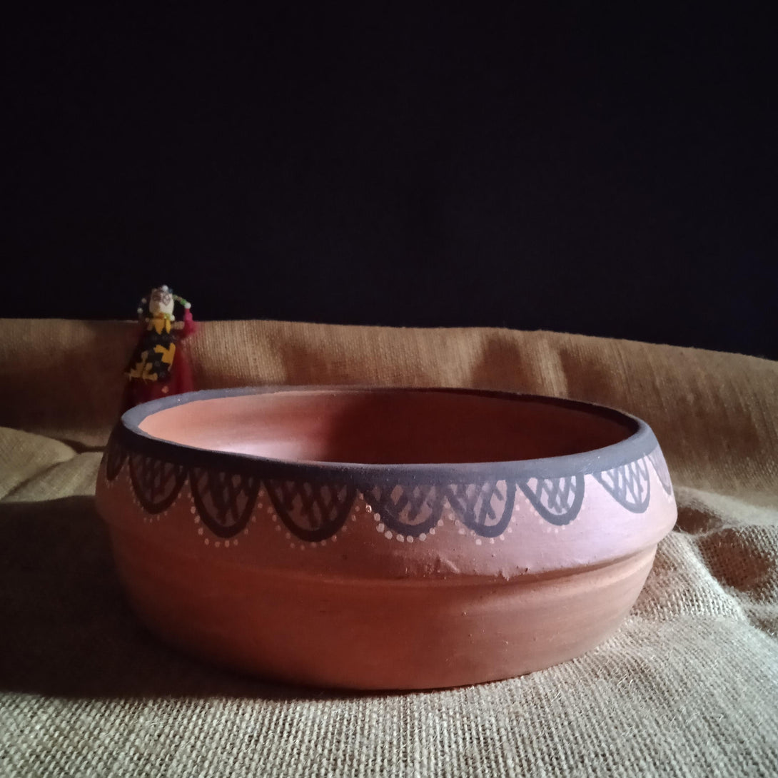 Gundiyali Terracotta Serving Bowl 1 - 8 Inch