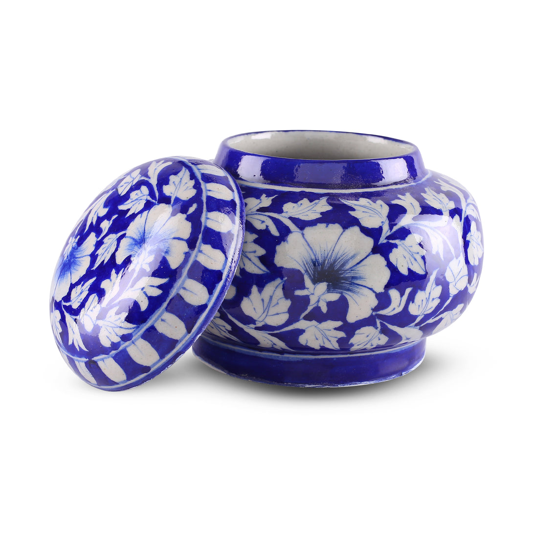 Blue Pottery Matki Jar - Blue Single Colour