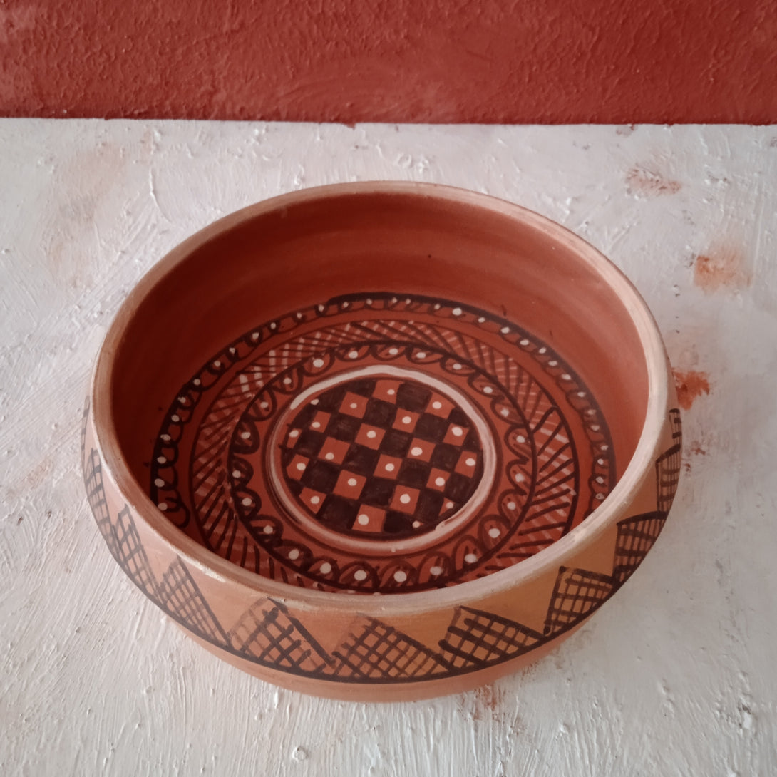 Gundiyali Terracotta Serving Bowl 2 - 8 Inch