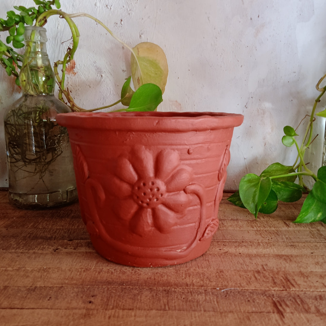 Terracotta floral Planter