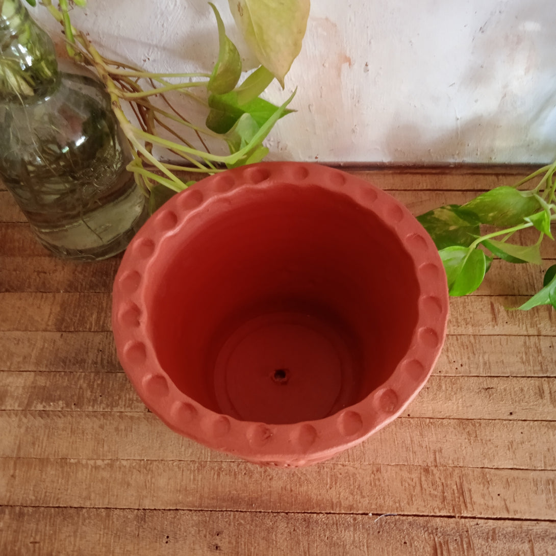 Terracotta floral Planter