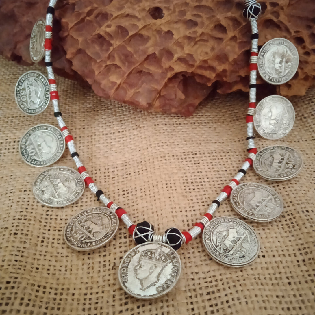 Coin Necklace - Black