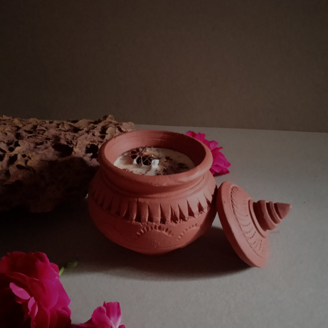 Terracotta Kuladi Jar Candle